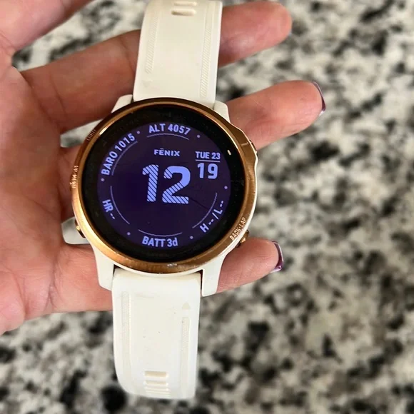 Garmin Fenix 6s Pro White And Gold Garmin Watch Garmin Jewelry